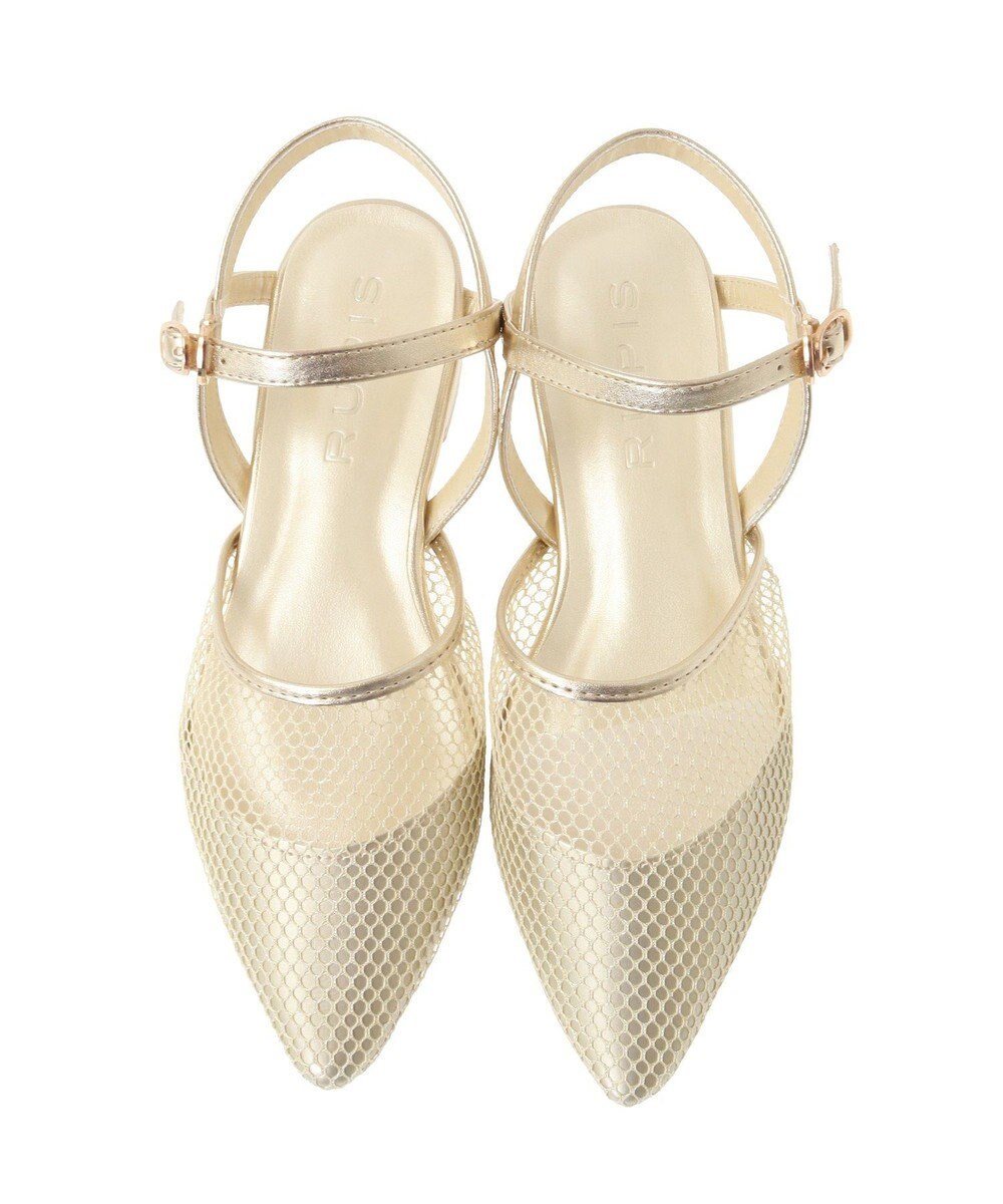 Green Parks ＲＵＰＩＳポインテットメッシュストライプサンダル 