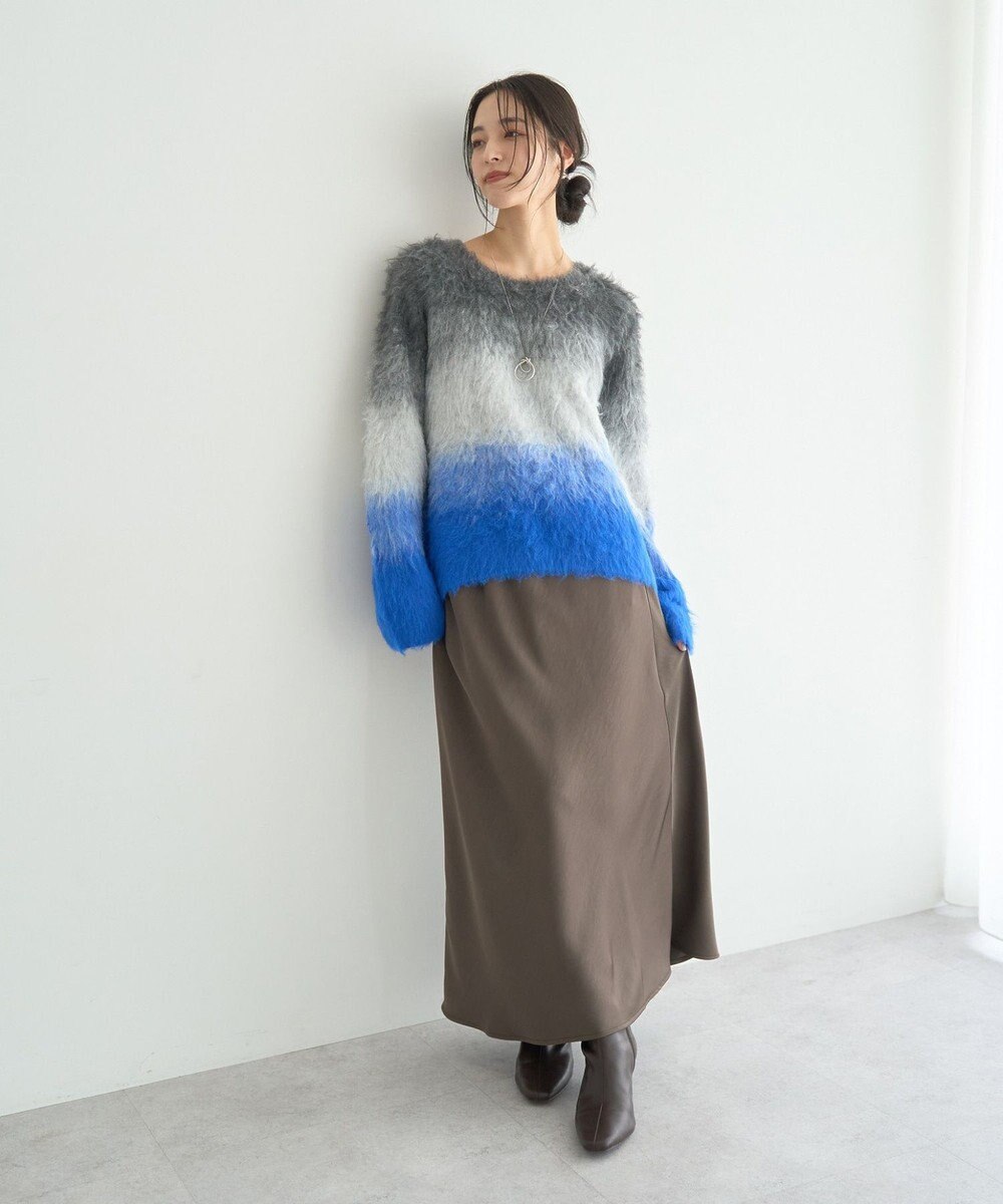 YECCA VECCA グラデーションシャギーニット 