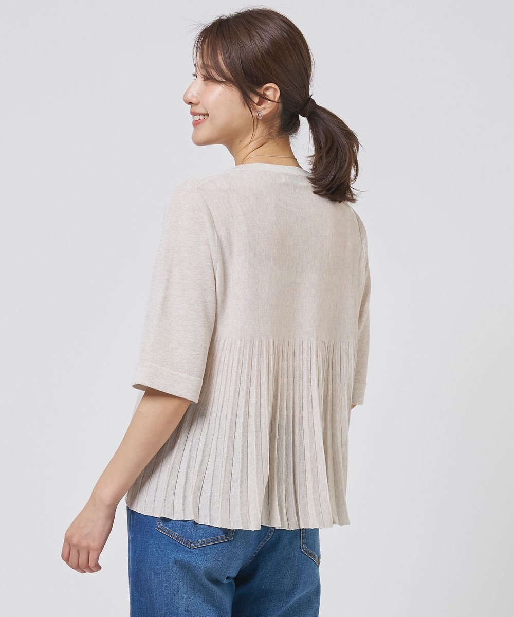 J.PRESS LADIES Vis/Pe スパーク バックプリーツ ニット 