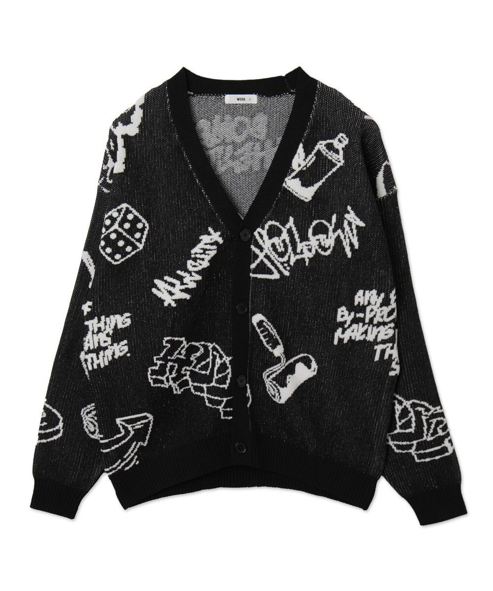 WEGO ベロアモールグラフィティカーディガン 