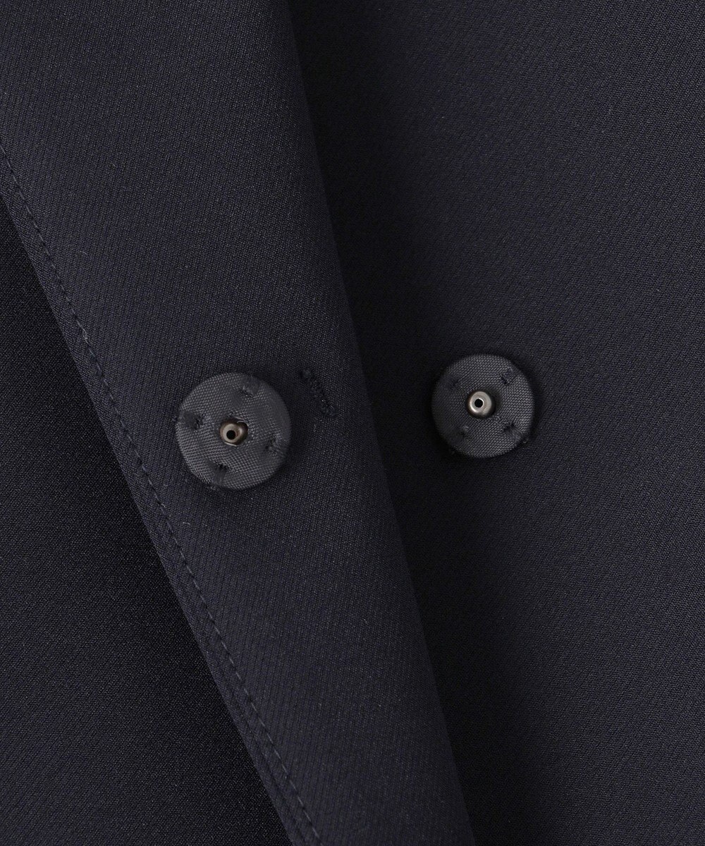 組曲 S 【KUMIKYOKU NAVY】ダブルクロスストレッチ ノーカラーコート 