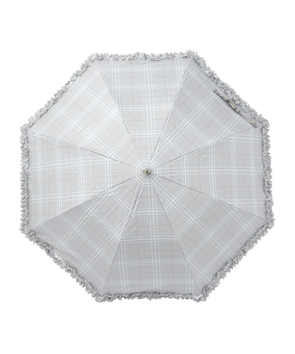 MOONBAT ランバン オン ブルー 晴雨兼用日傘 折りたたみ傘 ドビー×フリル 遮光 遮熱 UV 