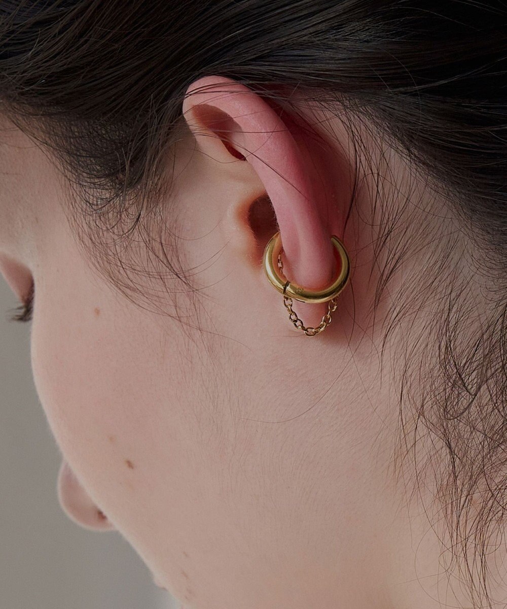 Phoebe <オンワード限定セット>【金属アレルギー対応】シューティングスターステーションネックレス×ワンタッチドレープイヤーカフ/サージカルステンレス 