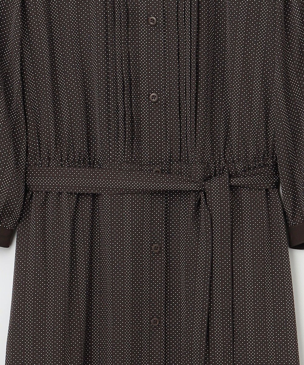 J.PRESS LADIES L 【洗える】ドットデシンプリント ピンタック ワンピース 