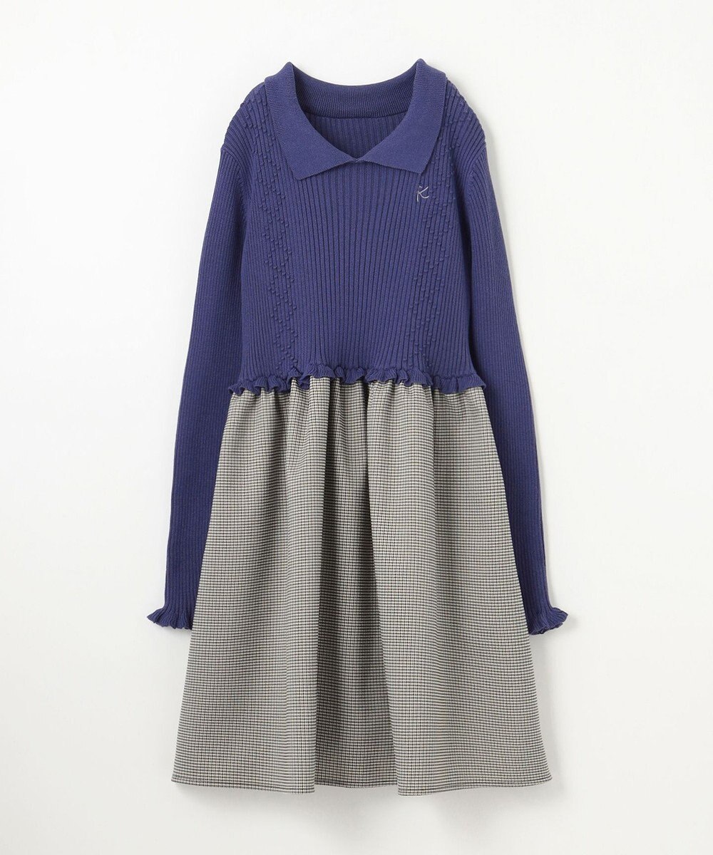 組曲 KIDS 【150-160㎝】千鳥ドッキング ワンピース 