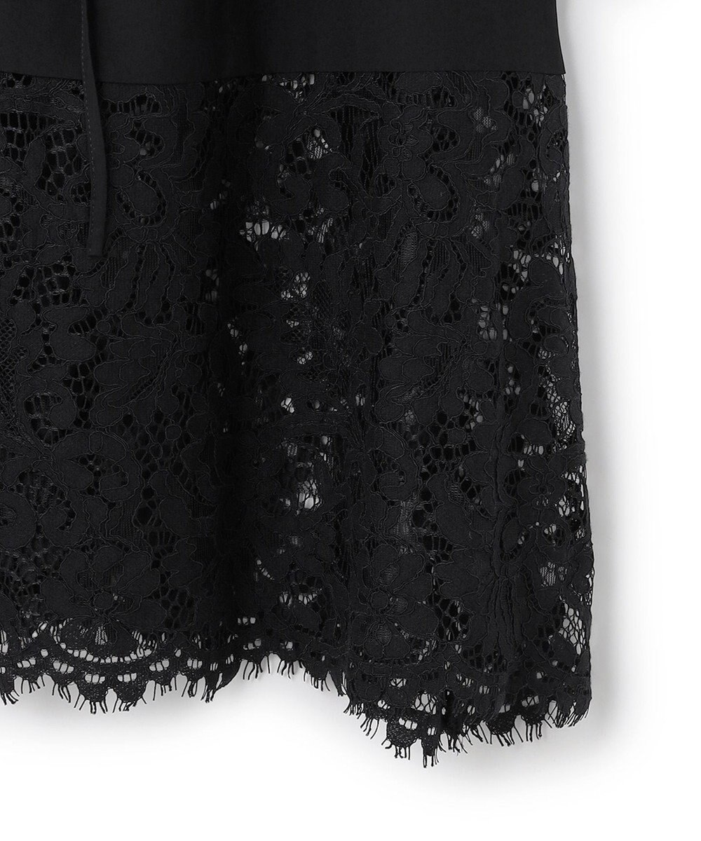 UNFILO L レースヘム ギャザーブラウス 