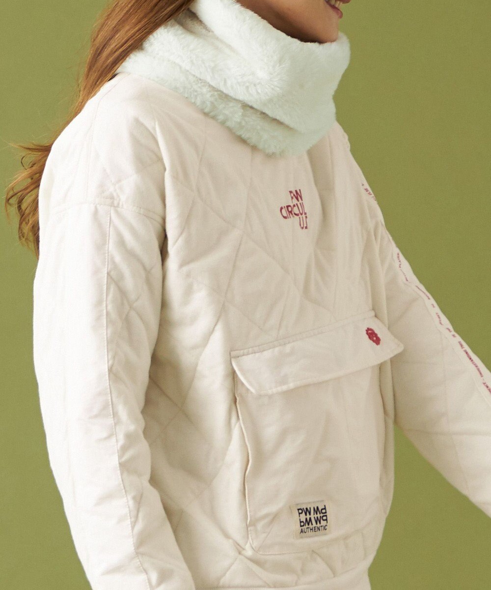 PW CIRCULUS 【裏地付き/防寒】【WOMEN】キルティングスエットプルオーバー 