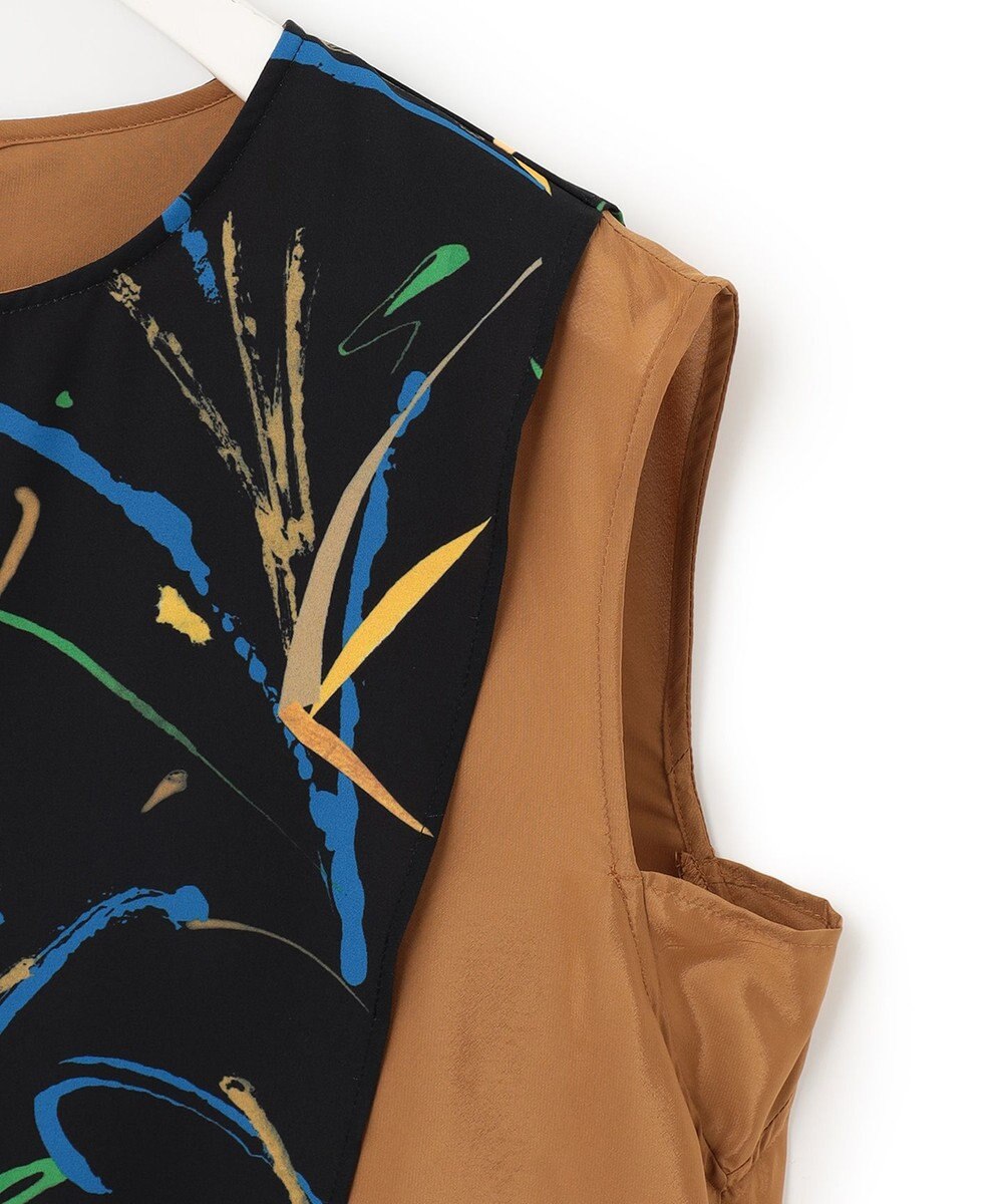 ICB 【Saki Tanakaさんコラボ】コラボプリント ノースリーブブラウス 