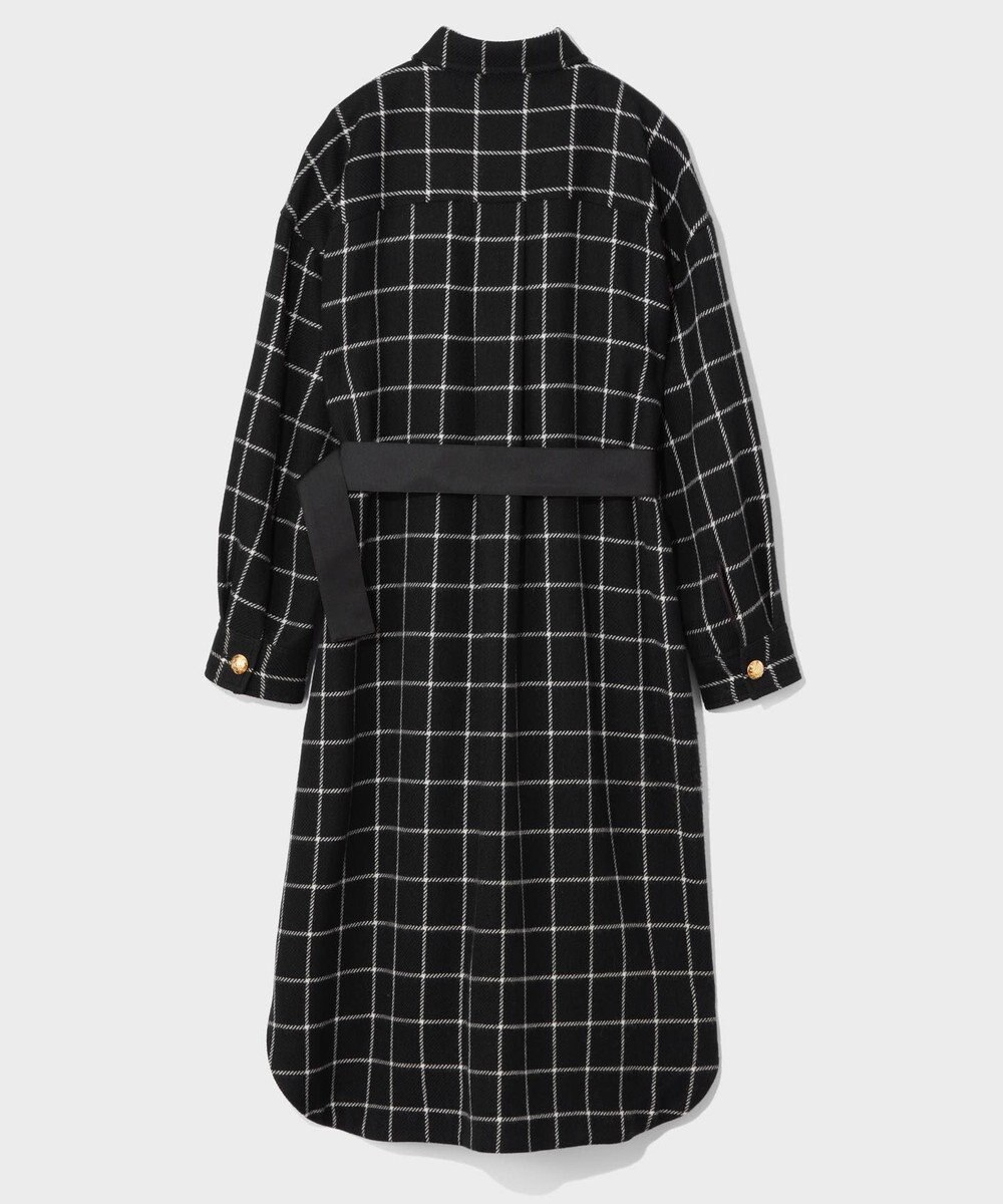 GRACE CONTINENTAL ウールチェックシャツワンピース 