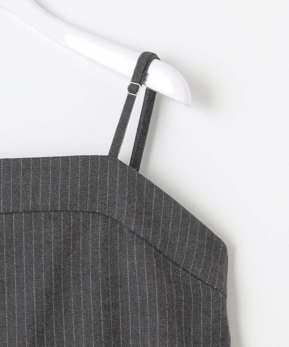 ANY SIS L 【洗える】起毛ストライプ ロンパース 