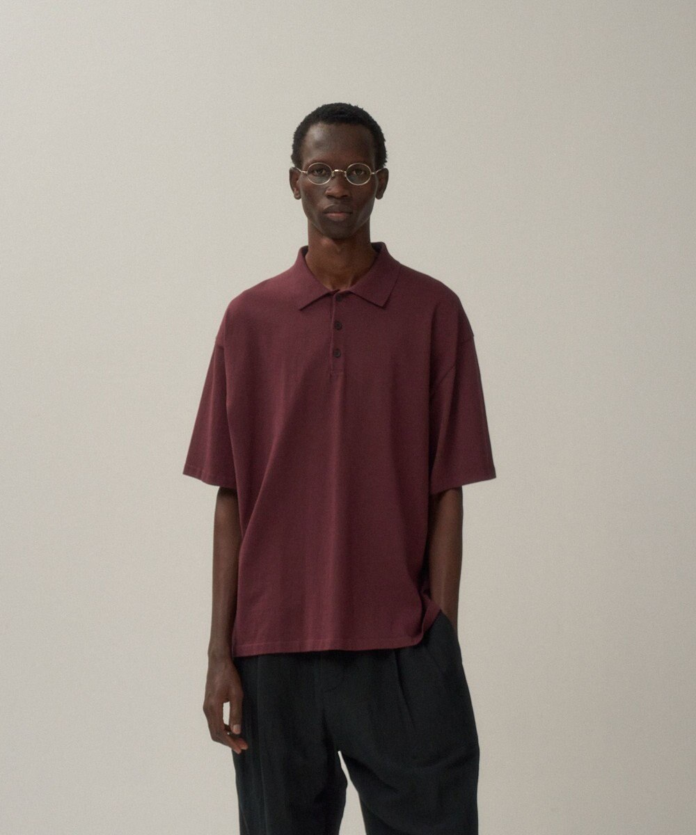 ATON FRESCA KNIT | ハーフスリーブポロセーター - UNISEX 
