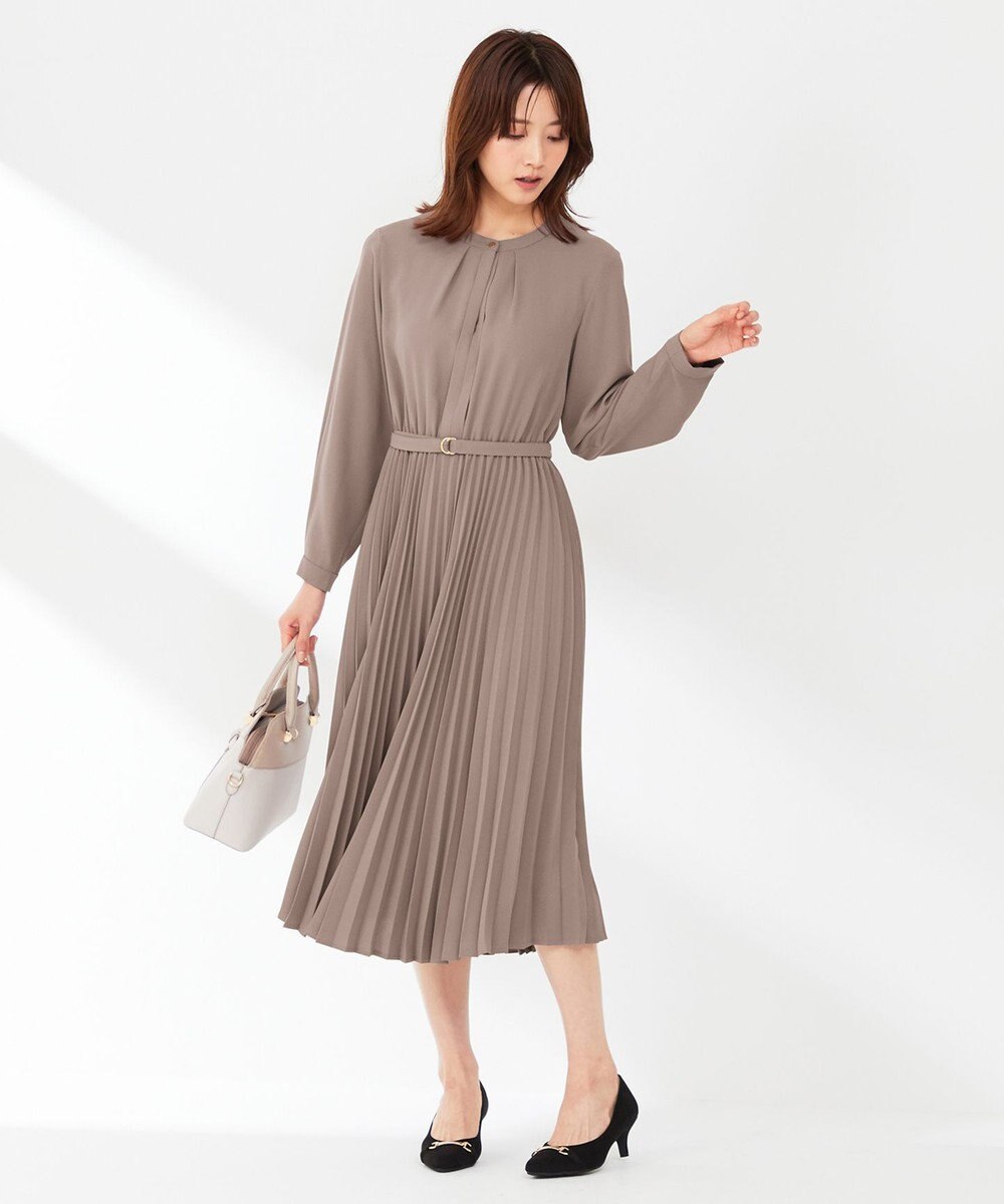 ANY SIS 【AIコラボ】スタンドカラープリーツ ワンピース 