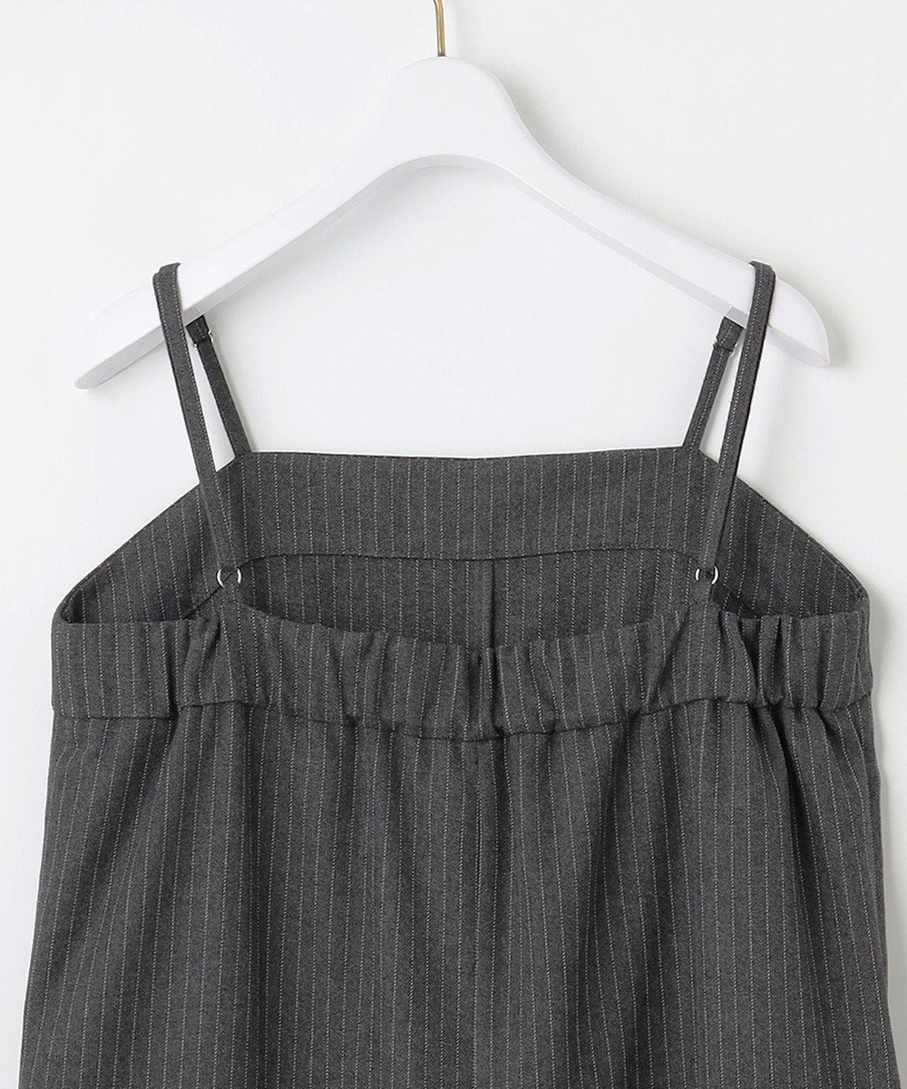 ANY SIS L 【洗える】起毛ストライプ ロンパース 