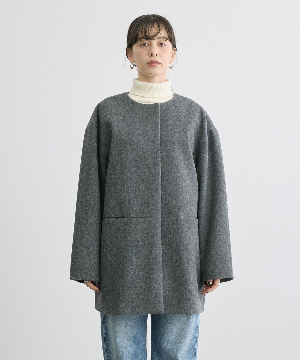 AMERICAN HOLIC リサイクル中空糸ノーカラーコート 