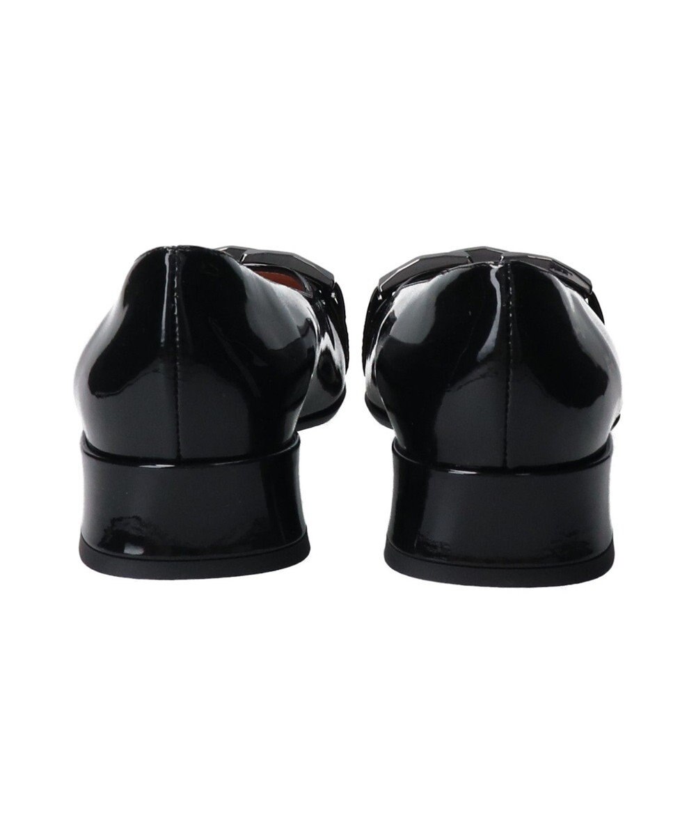 INTER-CHAUSSURES 【INTER-CHAUSSURES】スクエアトウローヒールバックルパンプス 