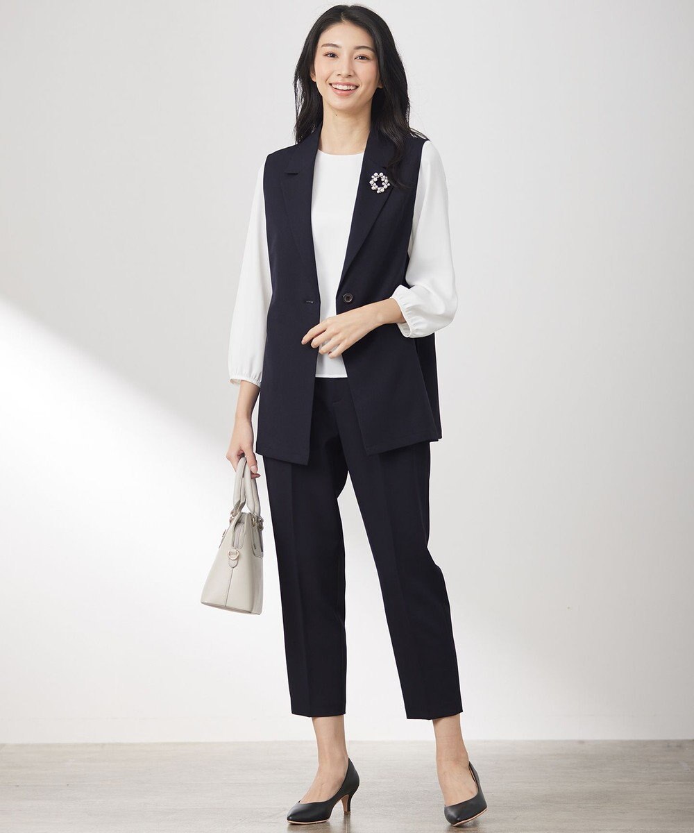 ANY SIS サークルパール調 ブローチ 