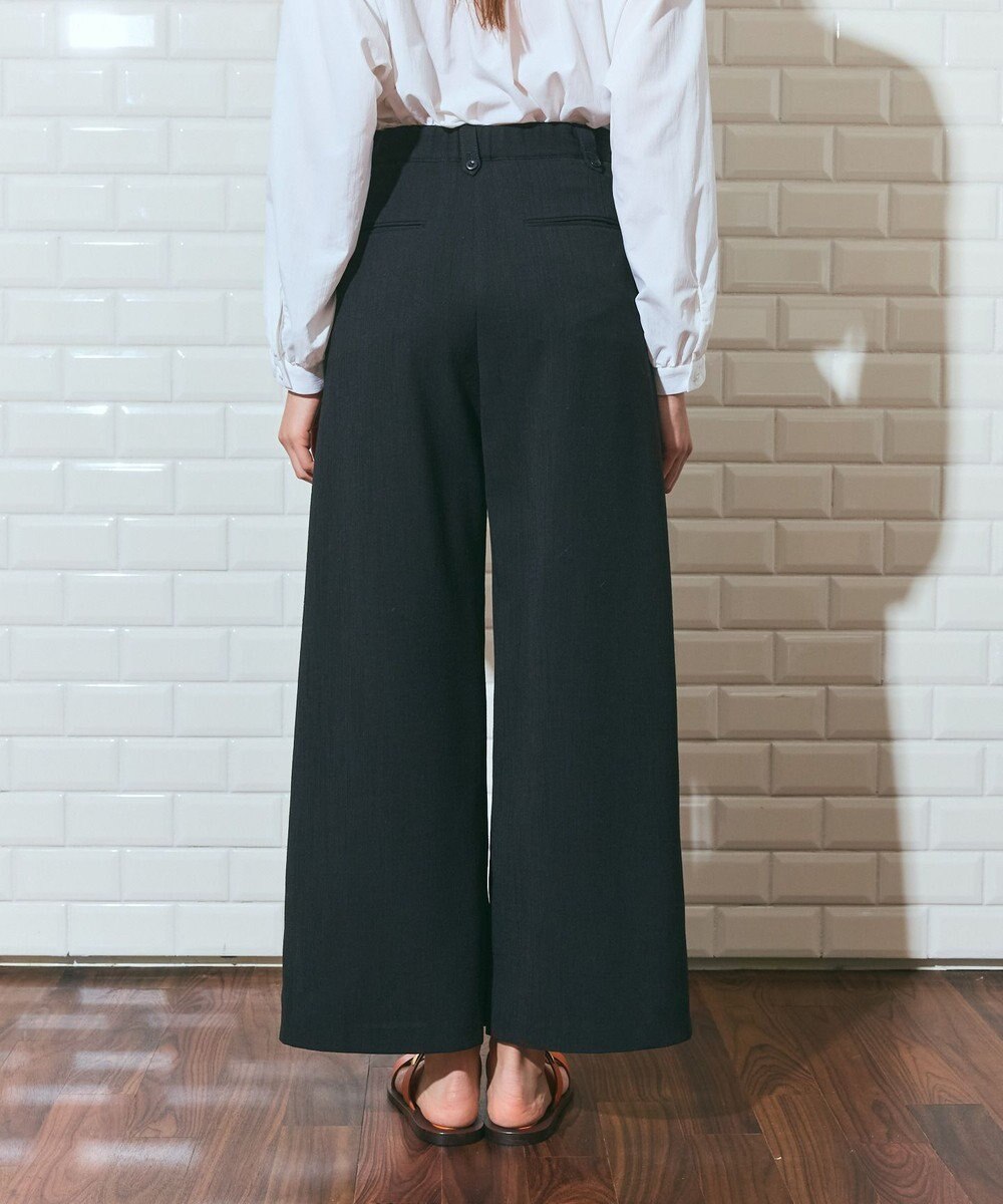 GRACE CONTINENTAL リネンタッチタックパンツ 