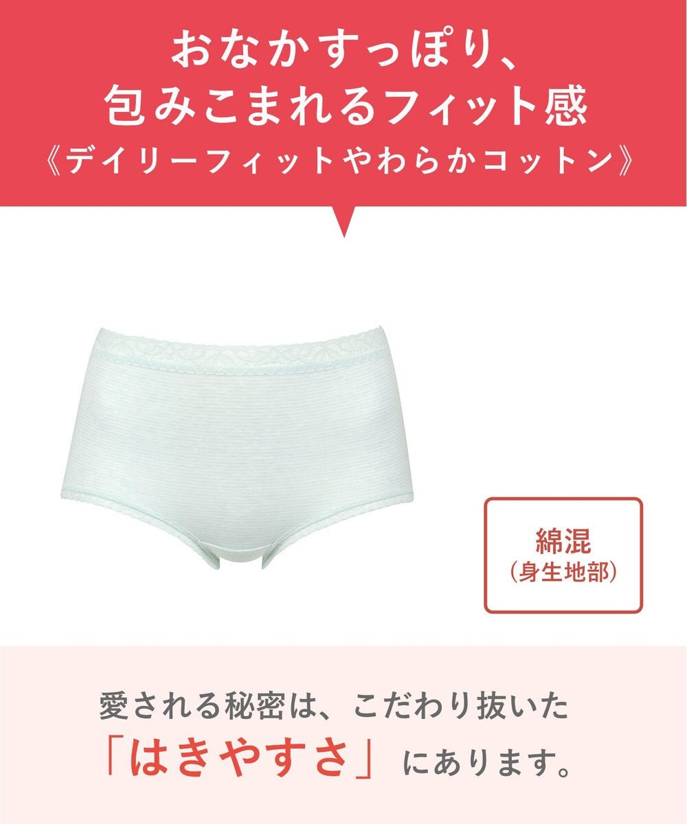 Wing ショーツ 綿混素材(身生地) やさしい肌あたり ここちよいフィット感 【デイリーフィット やわらかコットン】 はきこみ丈ふかめ EC3500 ウイング／ワコール 