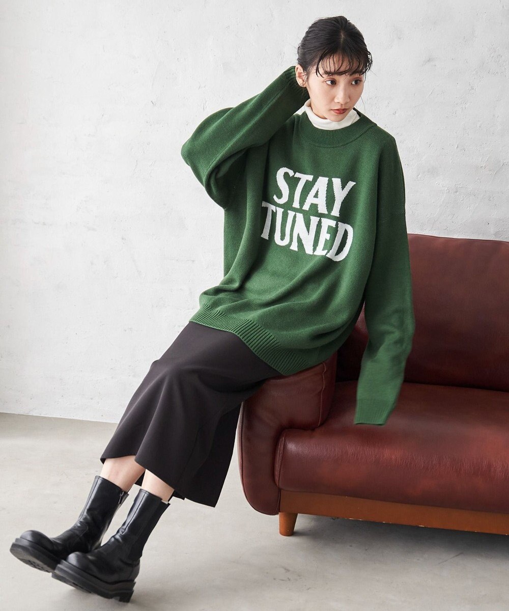 WEGO オーバーフィットジャガードプルオーバー 