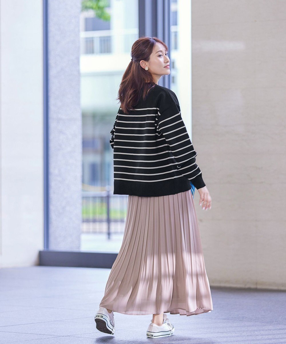 Tiaclasse 【洗える/ウエストゴム】 ジョーゼットプリーツスカート 