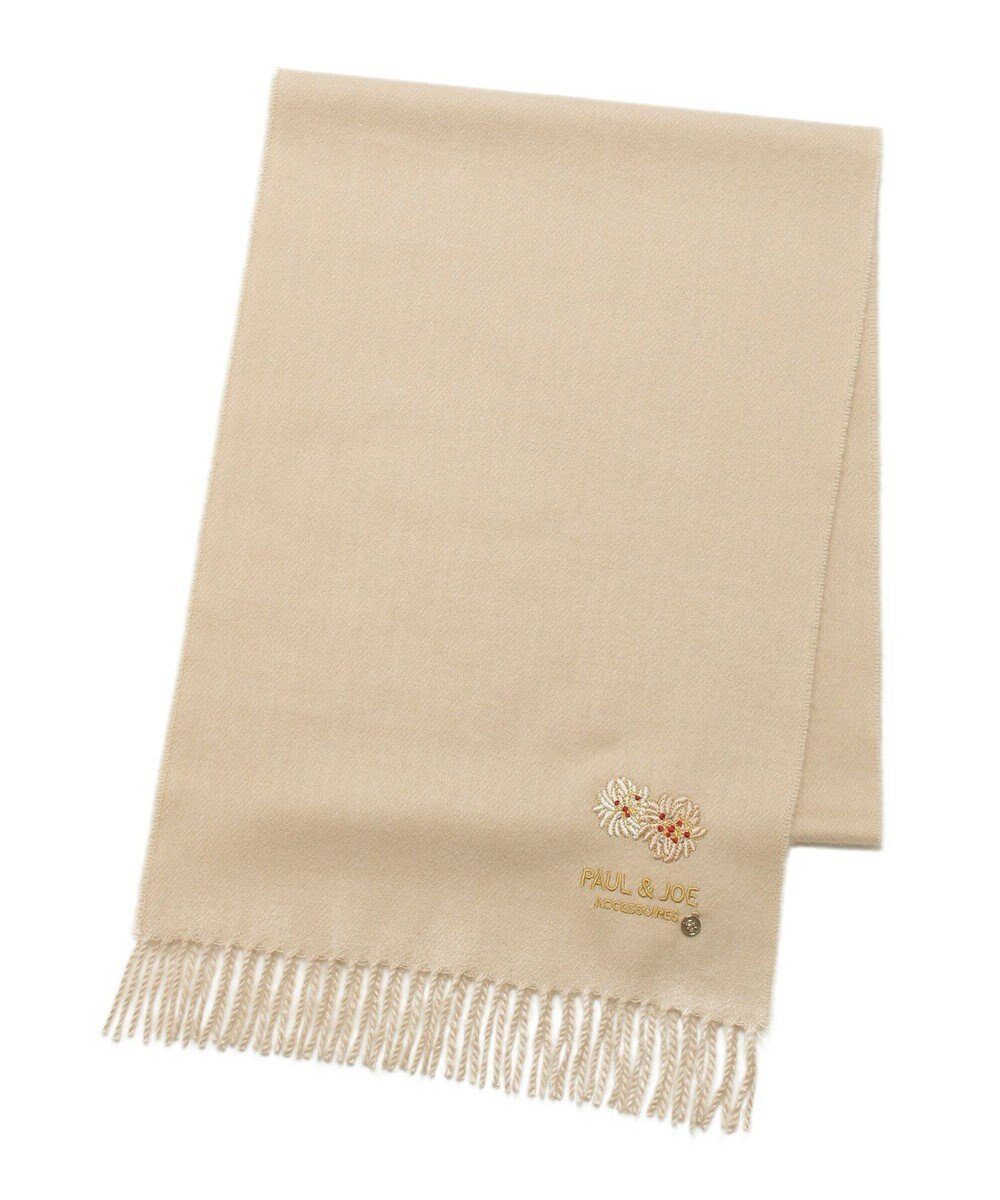 MOONBAT PAUL & JOE ACCESSOIRES クリザンテーム刺繍ムースタッチマフラー（パッケージ入り） 