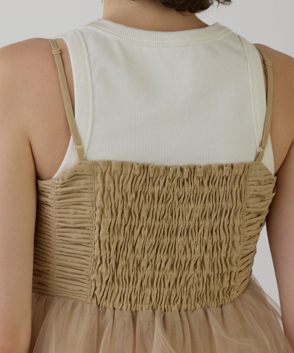 GRACE CONTINENTAL タフタチュールキャミ 