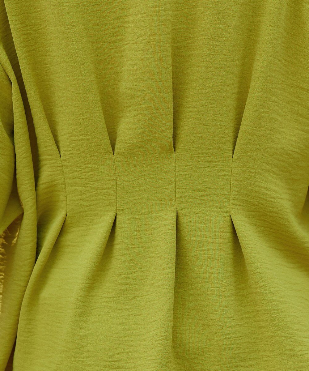 Tiaclasse 【洗える】麻調タックブラウス 