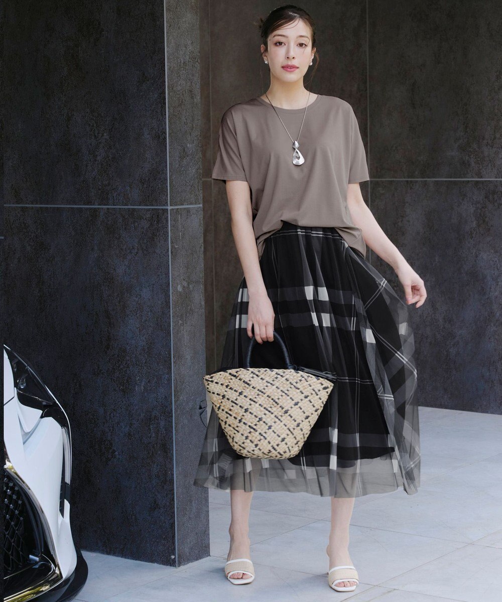 Tiaclasse シーグラスチェックバッグ 