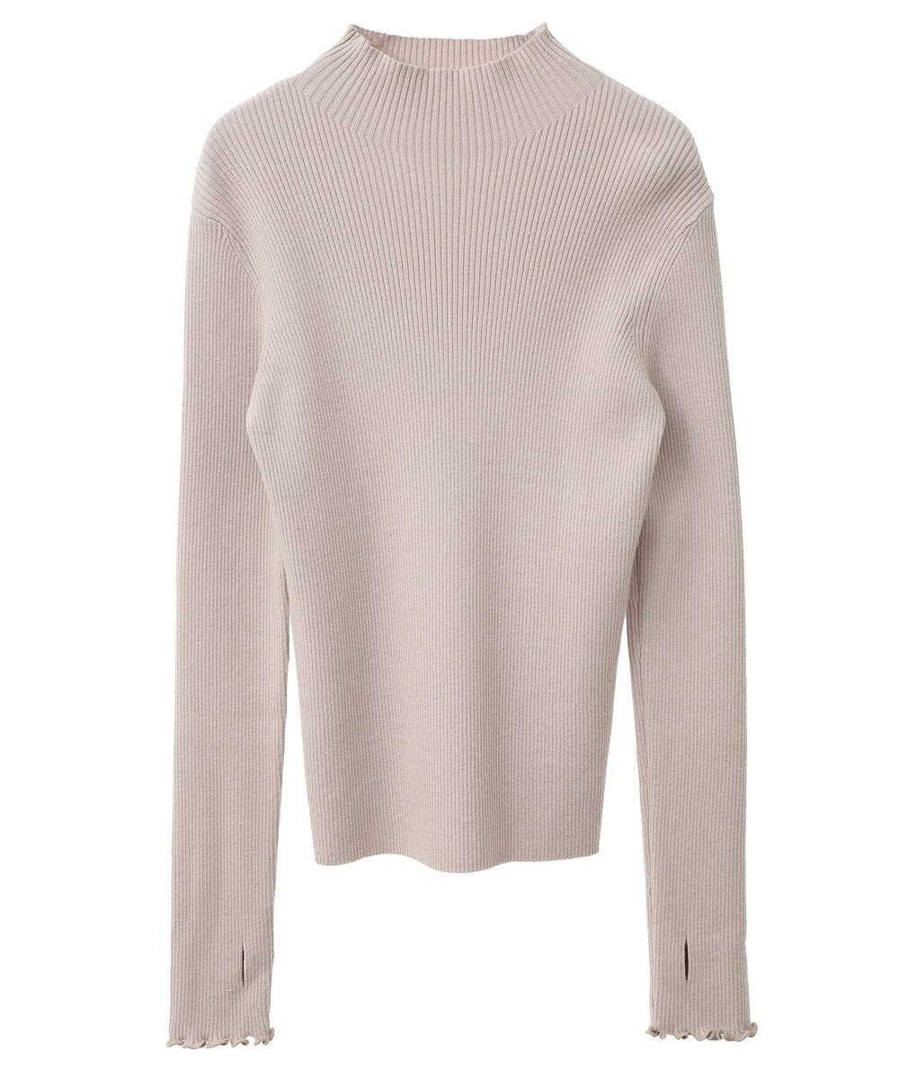 earth music&ecology 袖口刺繍リブニットプルオーバー 