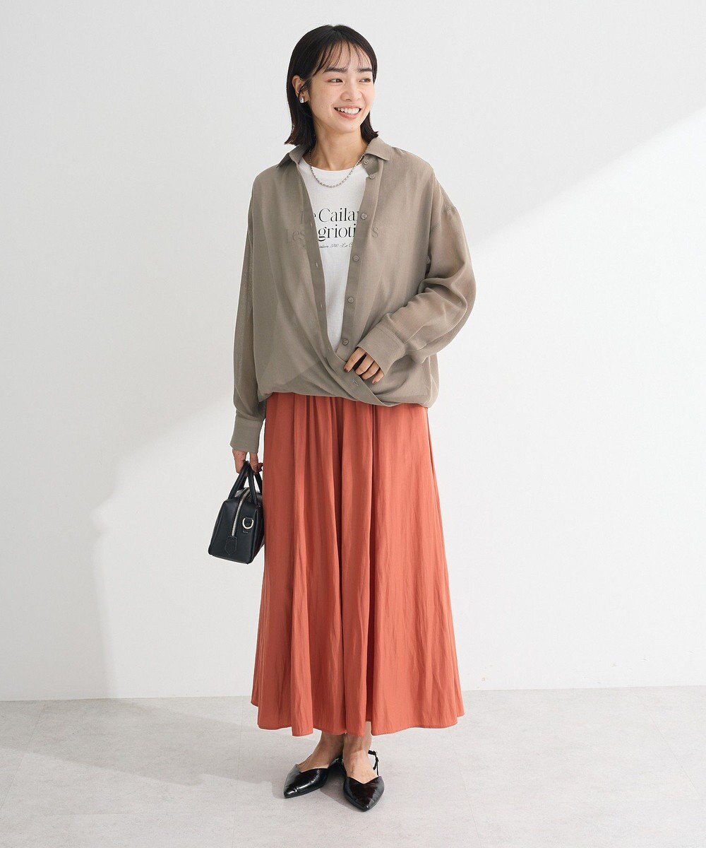 Green Parks カシュクールシアーシャツ 