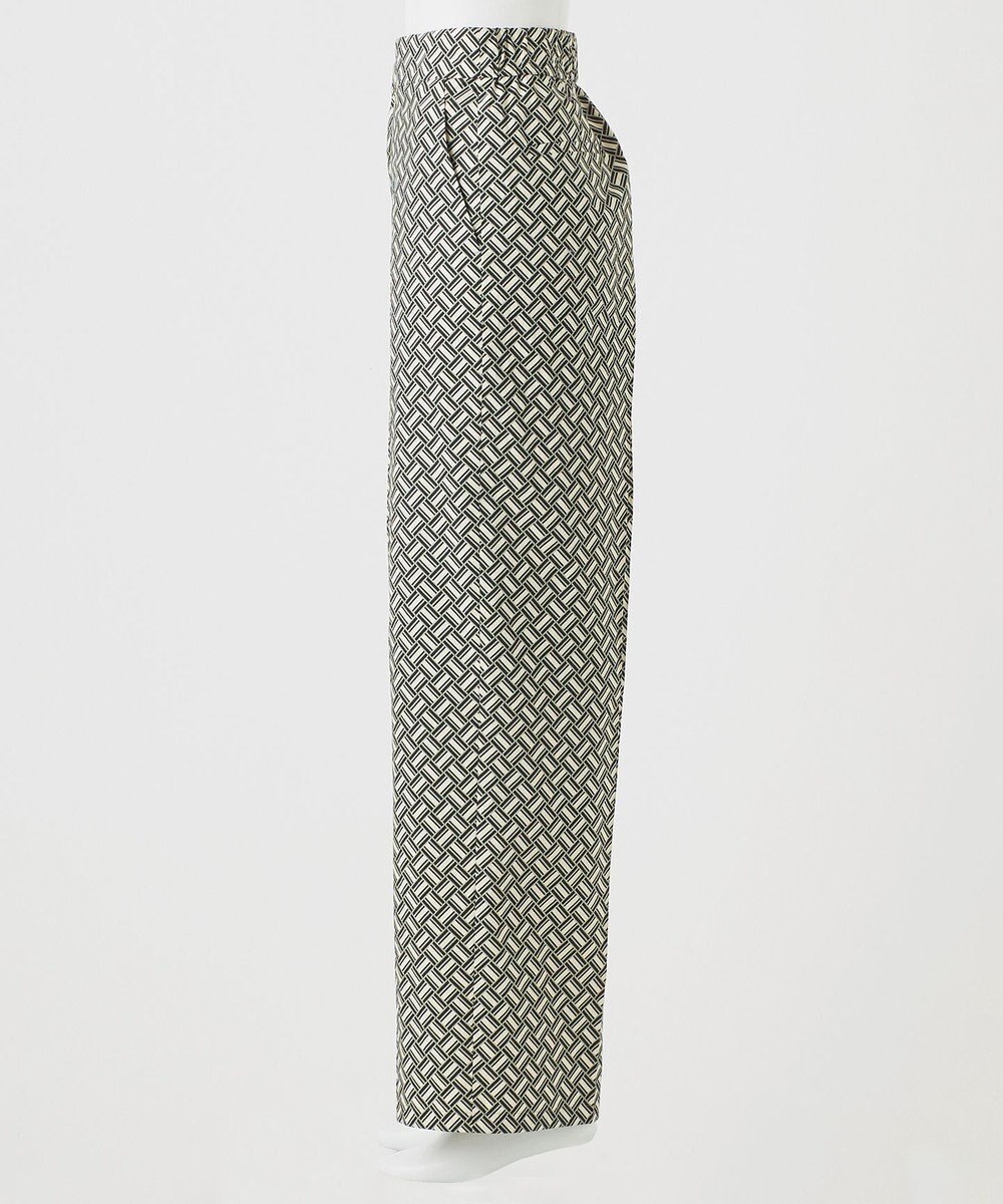 23区 S 【R(アール)】ジオメトリックプリント ワイドパンツ 