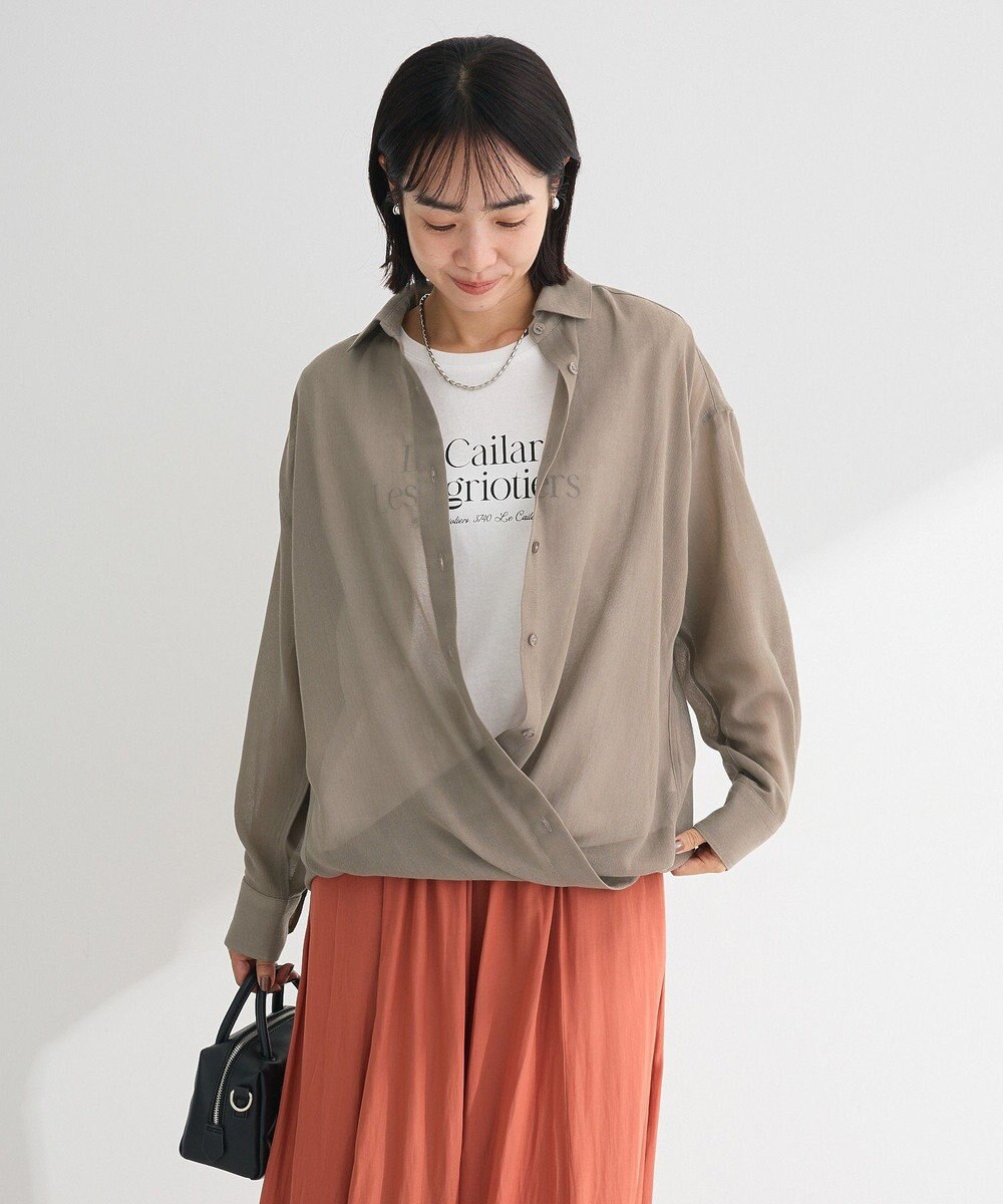 Green Parks カシュクールシアーシャツ 