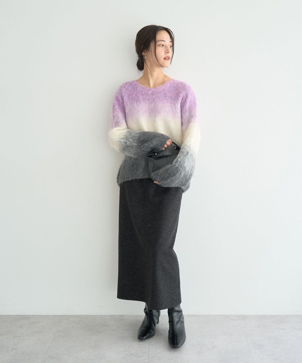 YECCA VECCA グラデーションシャギーニット 