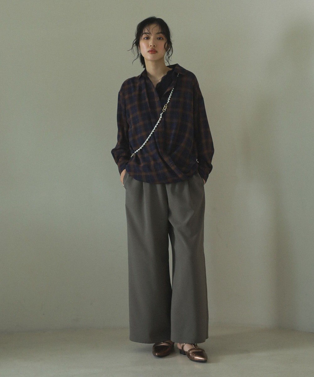 Green Parks カシュクールシアーシャツ 