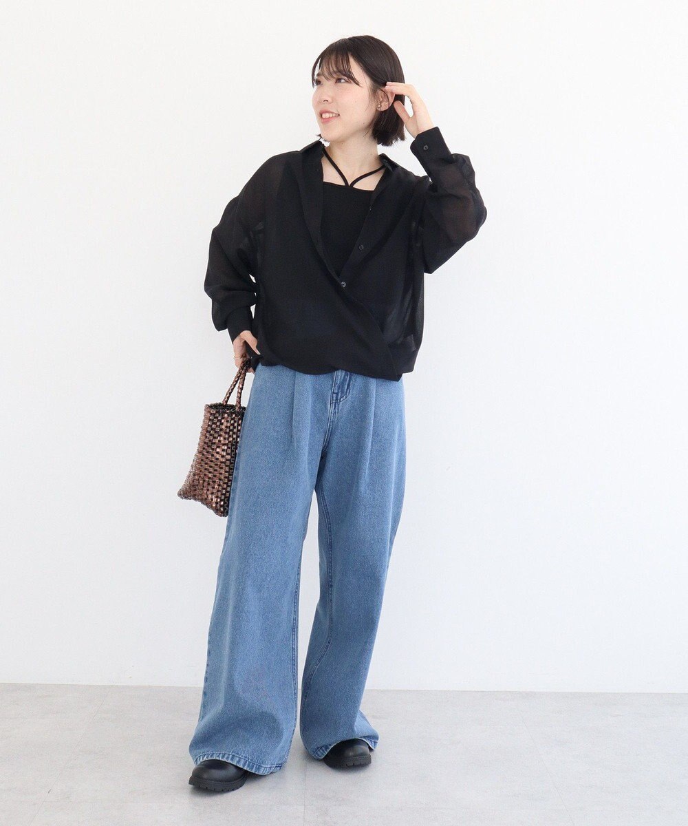 Green Parks カシュクールシアーシャツ 