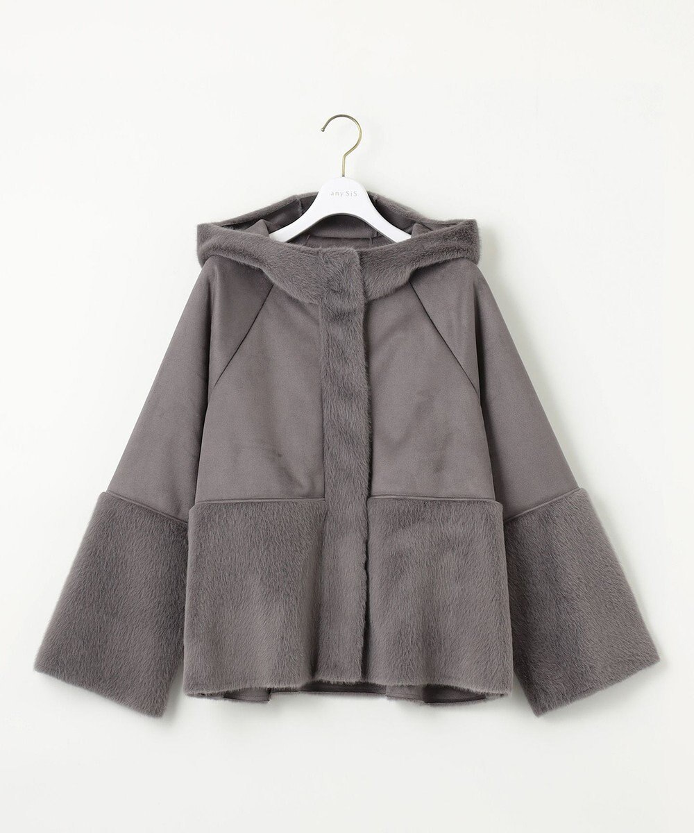 ANY SIS 【大人百花・美人百花掲載】Luxuryフェイクムートン コート 