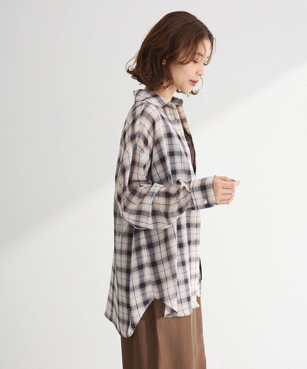 Green Parks カシュクールシアーシャツ 