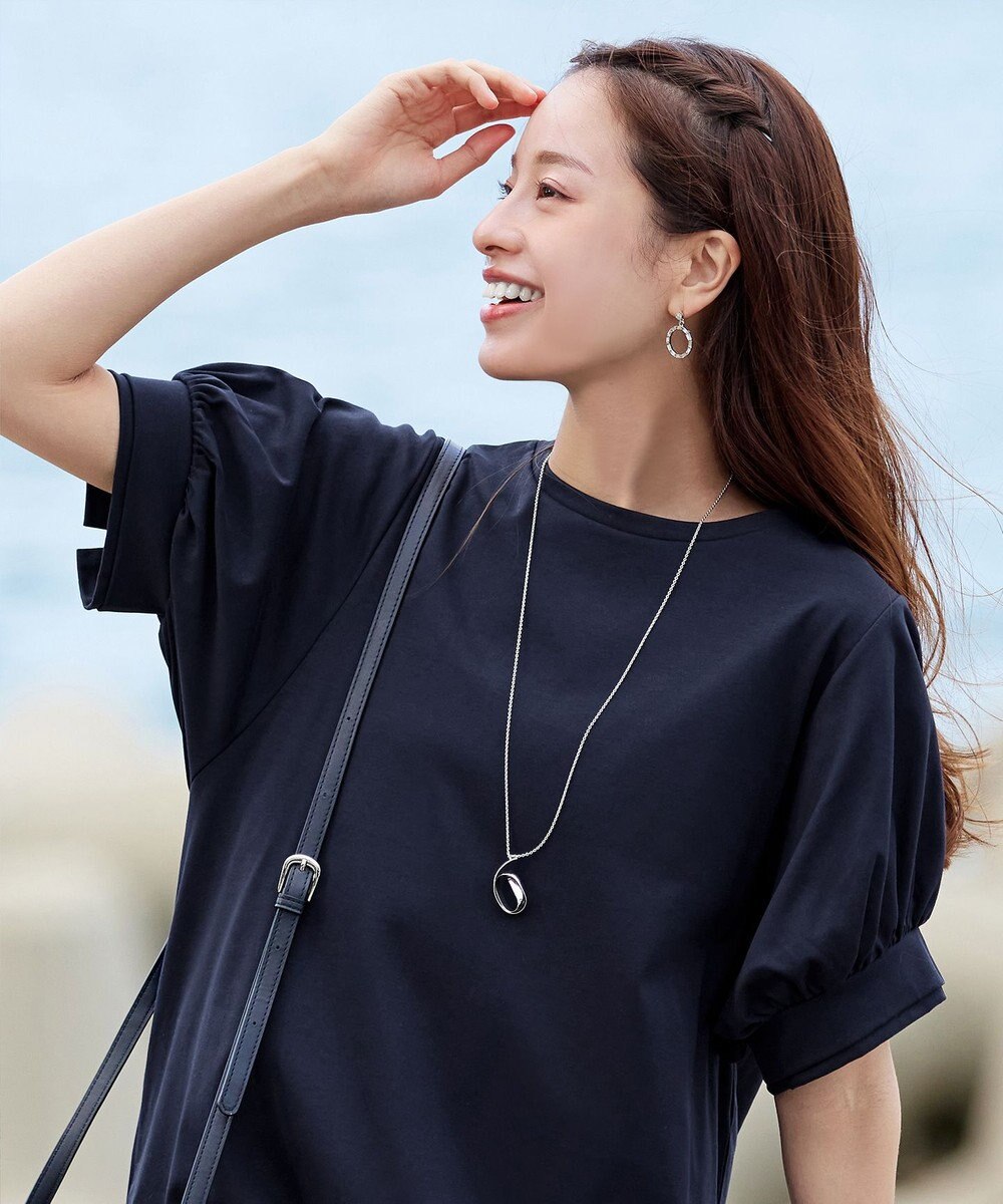 Tiaclasse 【UVケア・接触冷感】“あまラク” ボリュームパフスリーブカットソーチュニック 