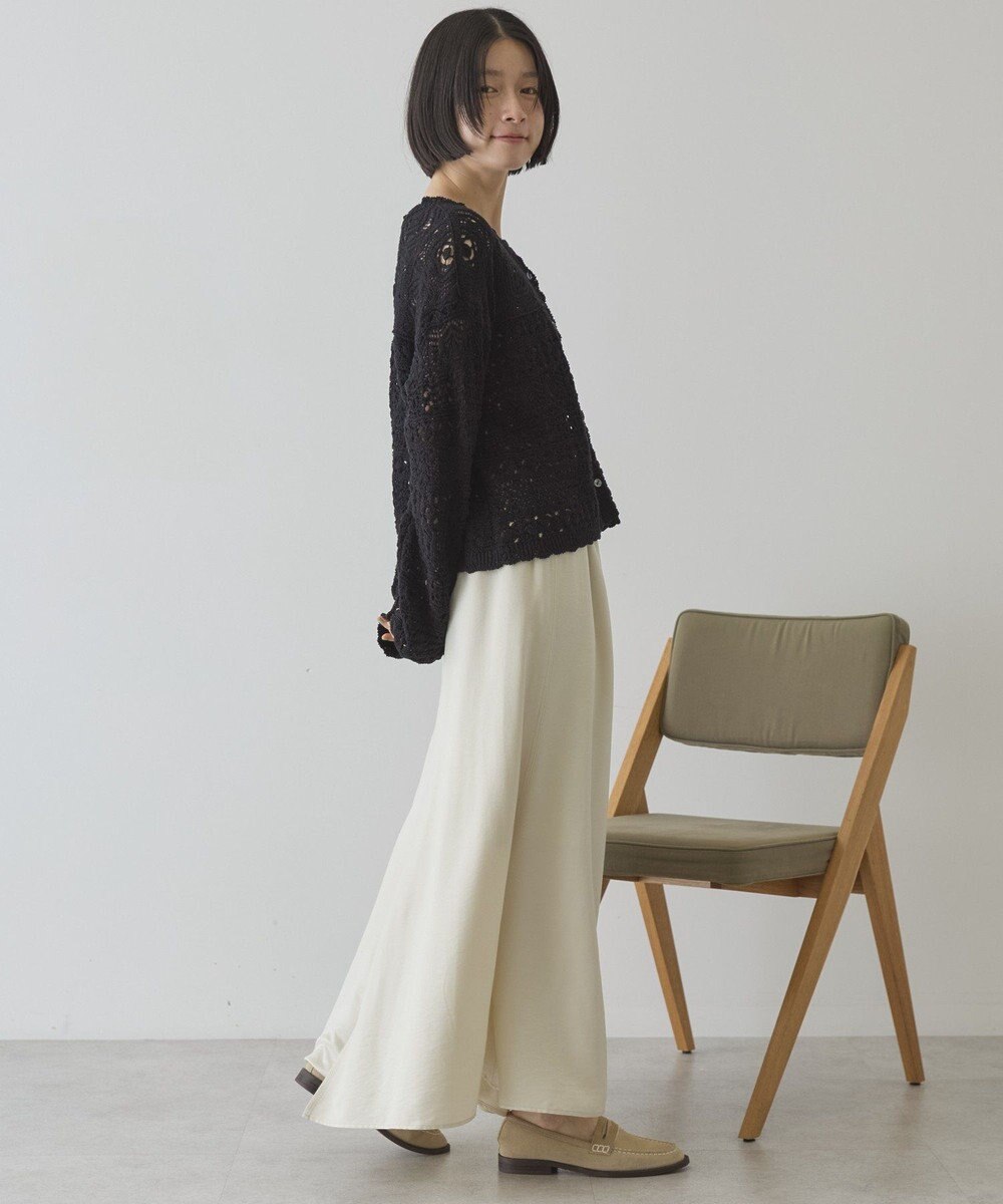 AMERICAN HOLIC 【前後2WAY】レース透かし編みニットカーディガン 