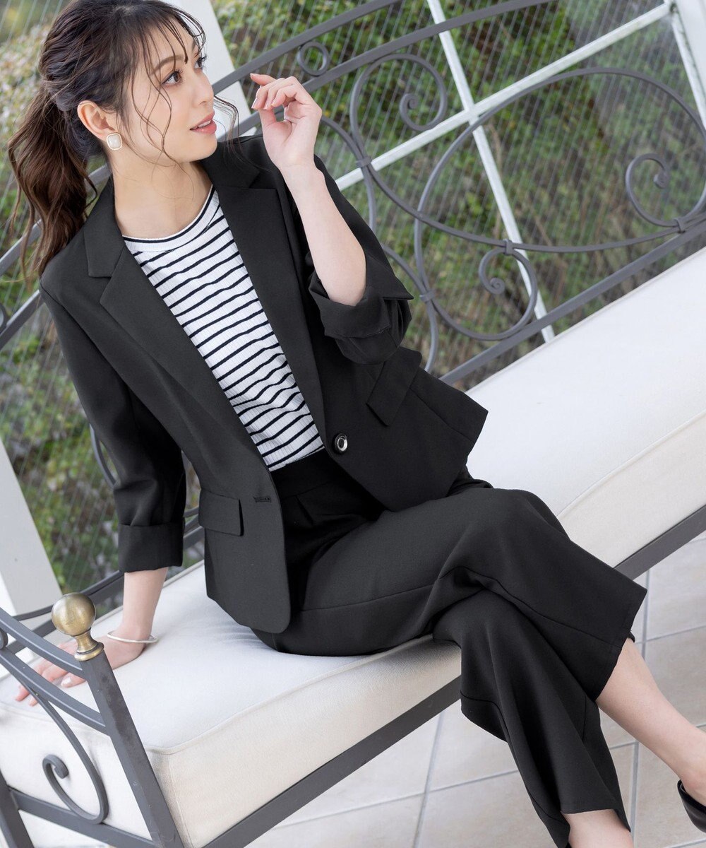 Tiaclasse 【新色追加・洗える】ストレートワイドパンツ 