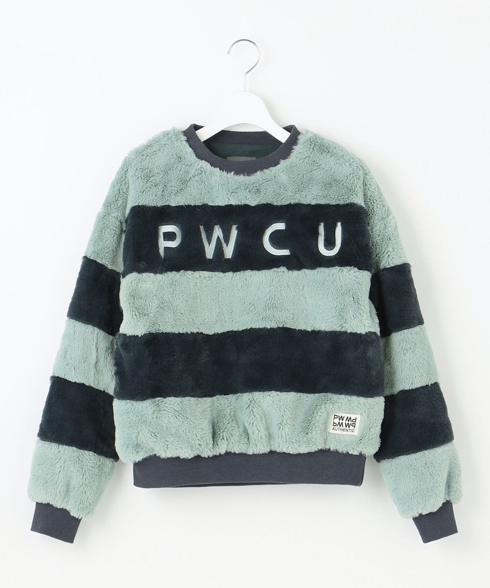 PW CIRCULUS 【ふわもこあったか/防寒/裏地付】【WOMEN】ボーダーフェイクファープルオーバー 