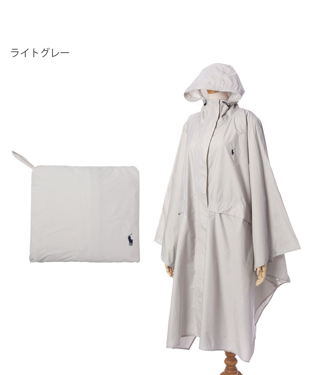 MOONBAT POLO RALPH LAUREN(ポロ ラルフローレン) ポロポニー ポケッタブル レインポンチョ レインコート 無地 フード 収納袋 ロゴ入 レディース 