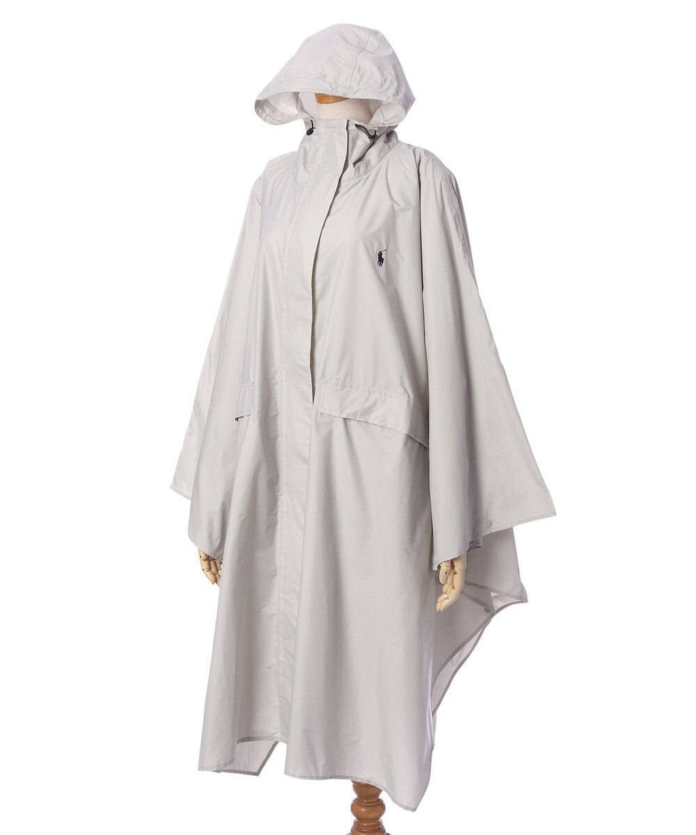 MOONBAT POLO RALPH LAUREN(ポロ ラルフローレン) ポロポニー ポケッタブル レインポンチョ レインコート 無地 フード 収納袋 ロゴ入 レディース 