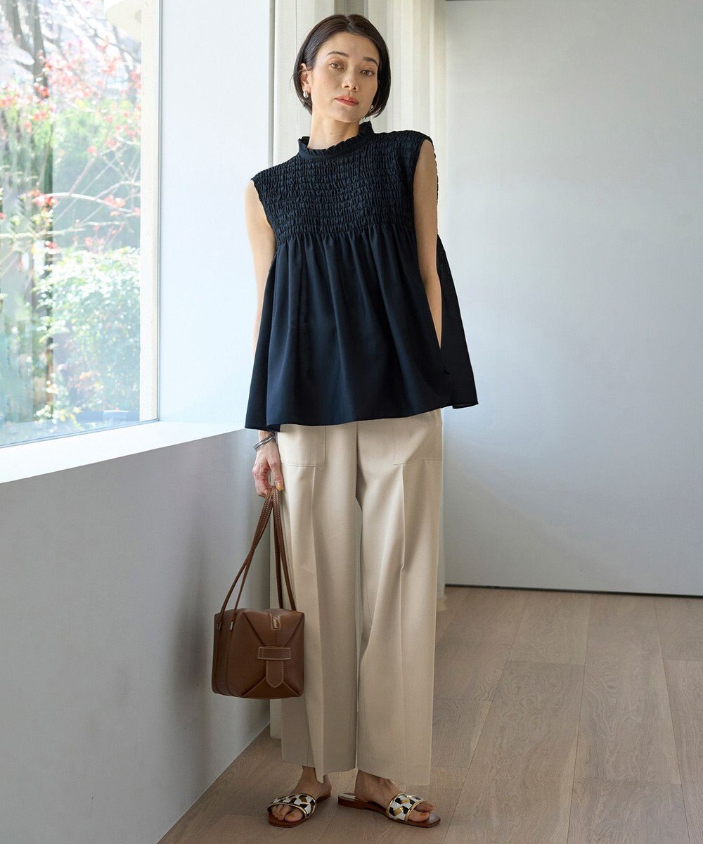 UNFILO 【WEB限定】シアーシャーリングブラウス 