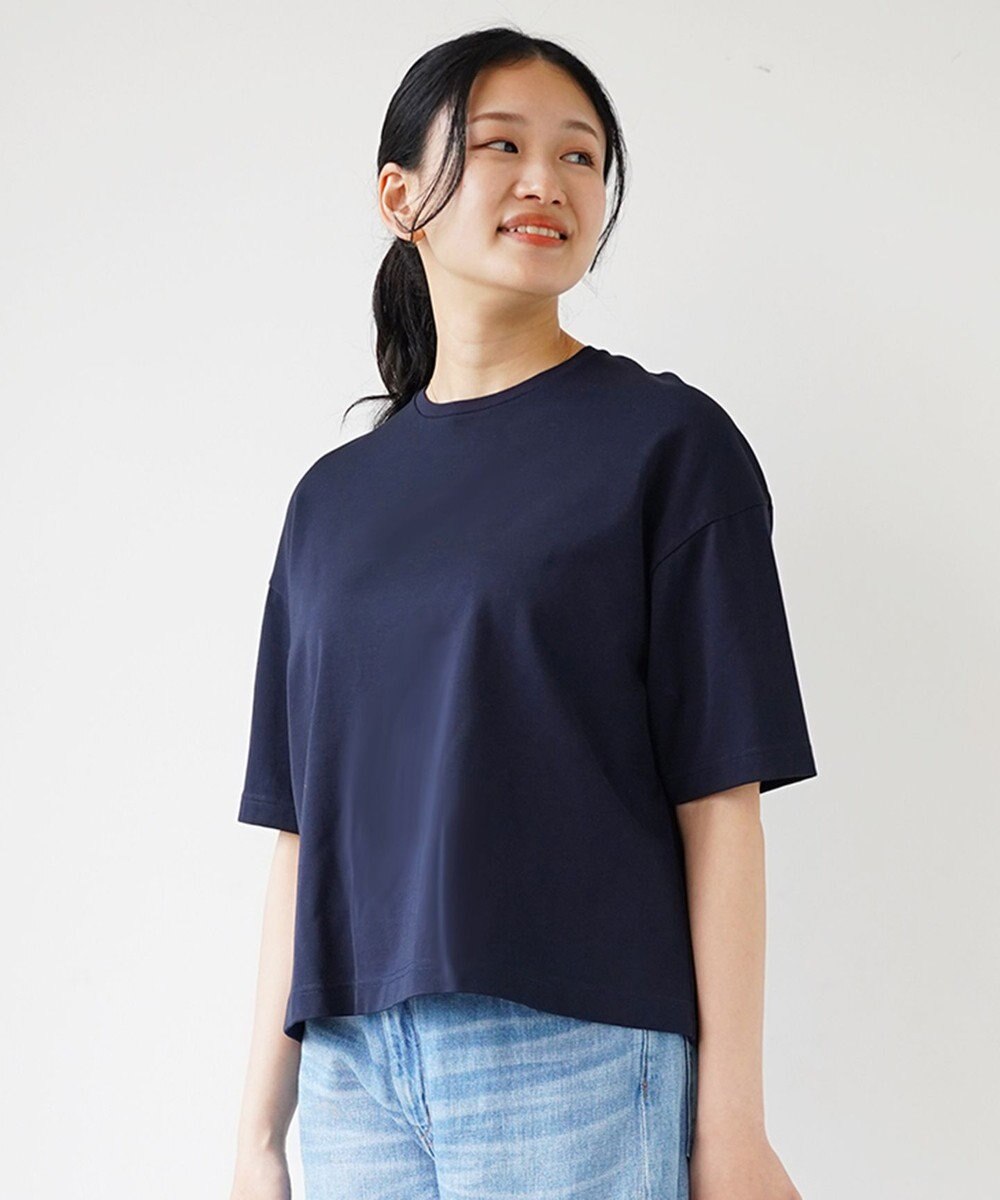 SITOM クロップド Tシャツ ネイビー