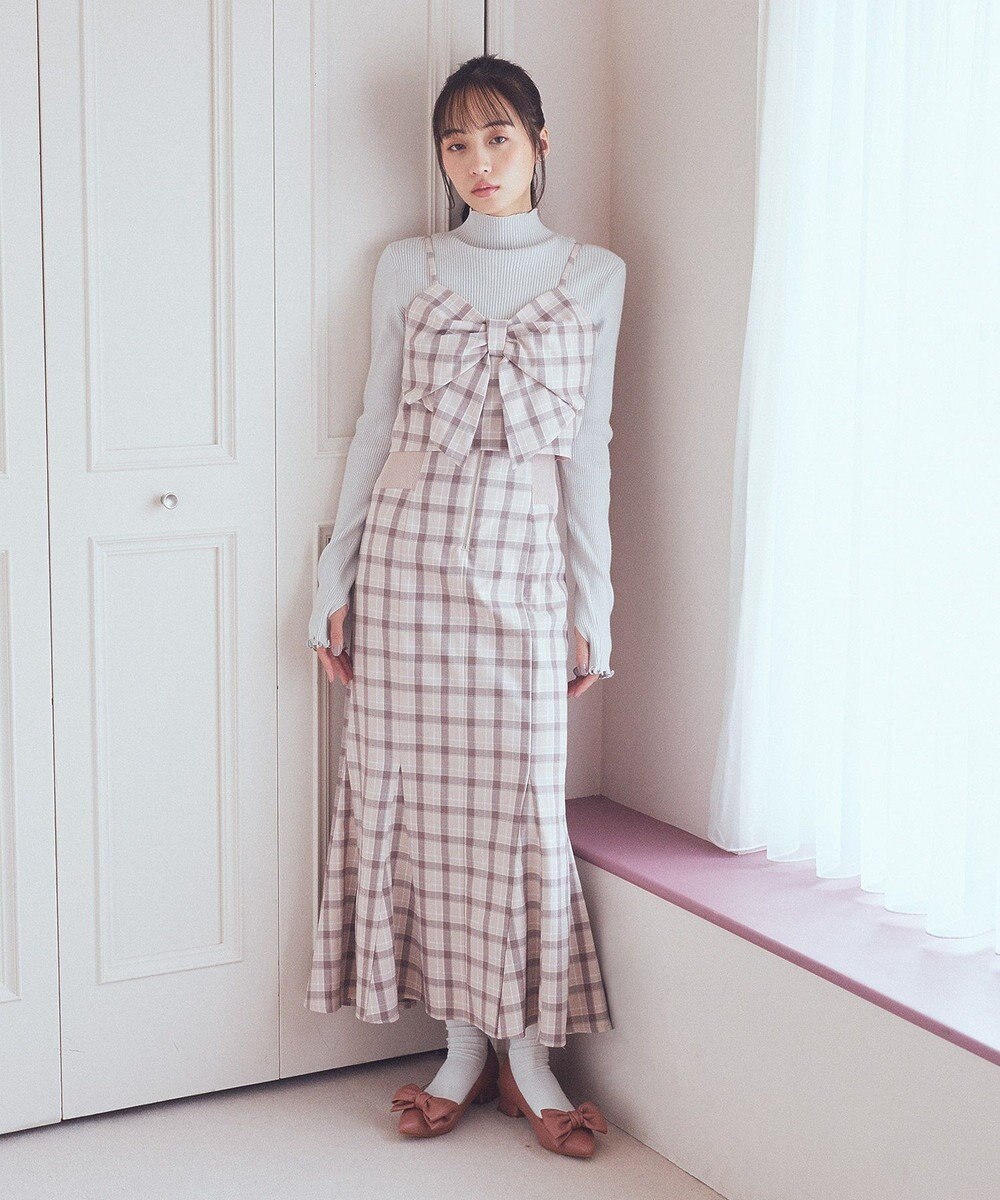 earth music&ecology 袖口刺繍リブニットプルオーバー 