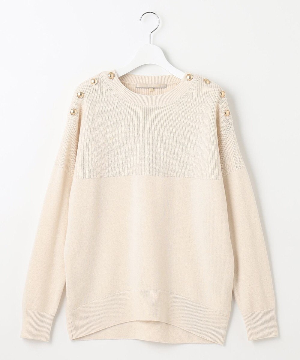 自由区 【洗える】ウールミックス フレンチマリン風ニット 