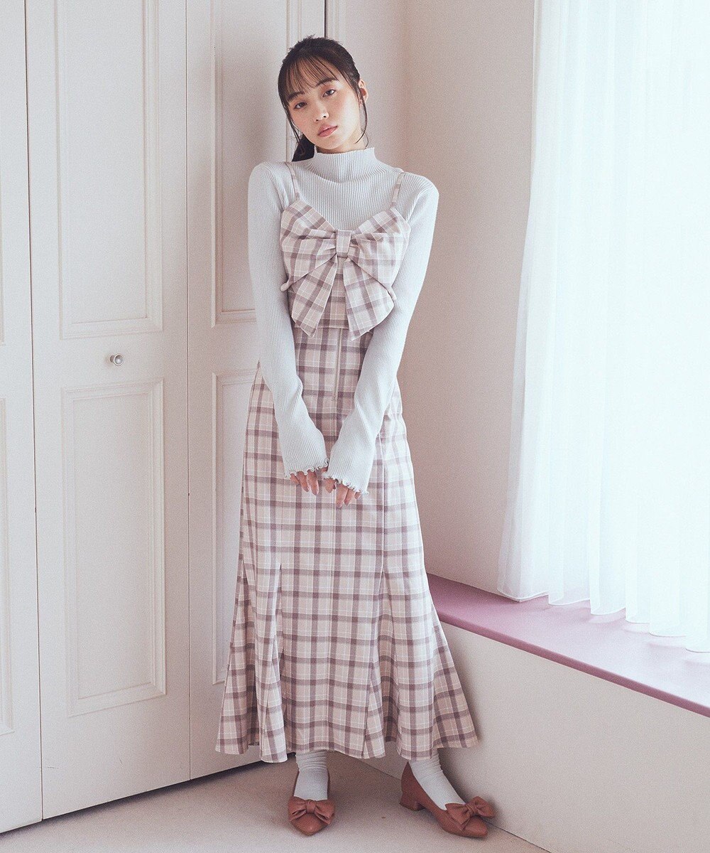 earth music&ecology 袖口刺繍リブニットプルオーバー 