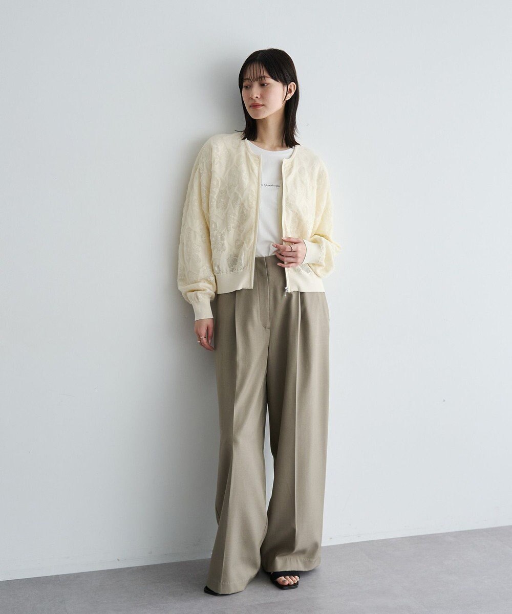 YECCA VECCA ラウンドヘム7分袖ロゴTee 