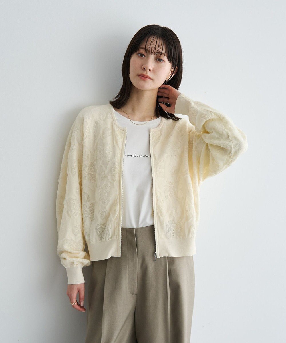 YECCA VECCA ラウンドヘム7分袖ロゴTee 